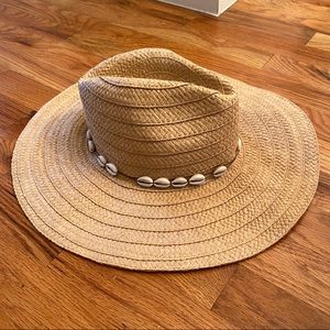 Wild Fable Floppy Cowboy Style Hat with Seashells